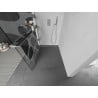 Mexen Kioto+ L Duschwand mit Regal Walk-in 80 x 200 cm, weiße Welle, Chrom - 800-080-123-01-97