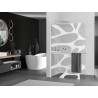 Mexen Kioto+ L Duschwand mit Ablage Walk-in 100 x 200 cm, weiße Welle, Chrom - 800-100-123-01-97