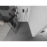 Mexen Kioto+ L Duschwand mit Regal Walk-in 80 x 200 cm, weiße Welle, schwarz - 800-080-123-70-97