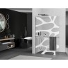 Mexen Kioto+ L Duschwand mit Regal Walk-in 70 x 200 cm, weiße Welle, gun gray gebürstet - 800-070-123-66-97
