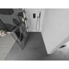 Mexen Kioto+ L Duschwand mit Ablage Walk-in 70 x 200 cm, weiße Welle, Gun Metal - 800-070-123-95-97