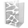 Mexen Kioto+ L Duschwand mit Ablage Walk-in 90 x 200 cm, weiße Welle, Gun Metal - 800-090-123-95-97
