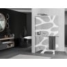 Mexen Kioto+ L Duschwand mit Ablage Walk-in 100 x 200 cm, weiße Welle, Gun Metal - 800-100-123-95-97