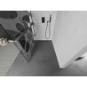 Mexen Kioto+ L Duschabtrennung mit Regal Walk-in 110 x 200 cm, weiße Welle, Gun Metal - 800-110-123-95-97