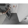 Mexen Kioto+ L Duschwand mit Ablage Walk-in 100 x 200 cm, weiße Welle, gebürstetes Kupfer - 800-100-123-65-97