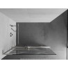 Mexen Kioto+ L Duschwand mit Ablage Walk-in 90 x 200 cm, weiße Welle, gebürsteter Nickel - 800-090-123-97-97