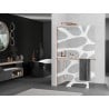 Mexen Kioto+ L Duschwand mit Ablage Walk-in 80 x 200 cm, weiße Welle, Roségold - 800-080-123-60-97