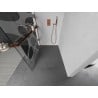 Mexen Kioto+ L Duschtrennwand mit Ablage Walk-in 90 x 200 cm, weiße Welle, Roségold - 800-090-123-60-97