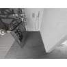 Mexen Kioto+ L Duschwand mit Ablage Walk-in 70 x 200 cm, weißes Muster, Chrom - 800-070-123-01-85
