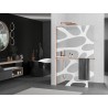 Mexen Kioto+ L Duschwand mit Regal Walk-in 110 x 200 cm, weiße Welle, Roségold - 800-110-123-60-97
