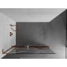 Mexen Kioto+ L Duschwand mit Regal Walk-in 120 x 200 cm, weiße Welle, Roségold - 800-120-123-60-97