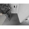 Mexen Kioto+ L Duschwand mit Regal Walk-in 90 x 200 cm, weißes Muster, schwarz - 800-090-123-70-85