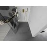 Mexen Kioto+ L Duschwand mit Ablage Walk-in 80 x 200 cm, weiße Welle, gold - 800-080-123-50-97