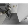 Mexen Kioto+ L Duschwand mit Ablage Walk-in 120 x 200 cm, weiße Welle, gold - 800-120-123-50-97