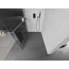 Mexen Kioto+ Duschwand mit Ablage Walk-in 80 x 200 cm, Streifen, gebürstet gun gray - 800-080-121-66-09