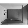 Mexen Kioto+ Duschwand mit Ablage Walk-in 80 x 200 cm, Streifen, gebürstet gun gray - 800-080-121-66-09