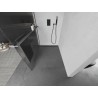Mexen Kioto+ Duschwand mit Ablage Walk-in 70 x 200 cm, Streifen, Gun Metal - 800-070-121-95-09