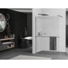 Mexen Kioto+ Duschwand mit Ablage Walk-in 70 x 200 cm, Streifen, Gun Metal - 800-070-121-95-09