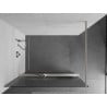 Mexen Kioto+ Duschwand mit Regal Walk-in 70 x 200 cm, Streifen, gebürsteter Nickel - 800-070-121-97-09