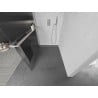 Mexen Kioto+ Duschwand mit Ablage Walk-in 90 x 200 cm, Streifen, gebürsteter Nickel - 800-090-121-97-09