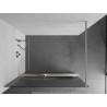 Mexen Kioto+ Duschwand mit Ablage Walk-in 110 x 200 cm, Streifen, gebürstetes Nickel - 800-110-121-97-09