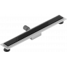 Mexen Flat MGB linearer Abfluss 60 cm, schwarzes Glas - 1026060-15