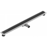 Mexen Flat MGB Linienentwässerung 90 cm, schwarzes Glas - 1026090-15