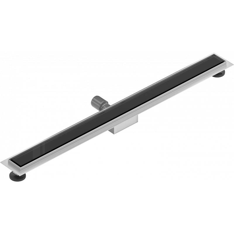 Mexen Flat MGB Linienentwässerung 90 cm, schwarzes Glas - 1026090-15