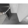 Mexen Kioto+ L Duschwand mit Ablage Walk-in 80 x 200 cm, Streifen, weiß - 800-080-123-20-09