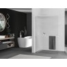 Mexen Kioto+ L Duschwand mit Ablage Walk-in 80 x 200 cm, Streifen, weiß - 800-080-123-20-09