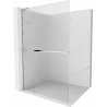 Mexen Kioto+ L Duschwand mit Ablage Walk-in 70 x 200 cm, Streifen, Chrom - 800-070-123-01-09