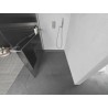 Mexen Kioto+ L Duschwand mit Ablage Walk-in 100 x 200 cm, Streifen, Chrom - 800-100-123-01-09