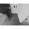 Mexen Kioto+ L Duschwand mit Ablage Walk-in 70 x 200 cm, Streifen, schwarz - 800-070-123-70-09