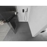 Mexen Kioto+ L Duschwand mit Ablage Walk-in 80 x 200 cm, Streifen, schwarz - 800-080-123-70-09