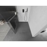 Mexen Kioto+ L Duschwand mit Ablage Walk-in 110 x 200 cm, Streifen, gebürstetes Gun Gray - 800-110-123-66-09