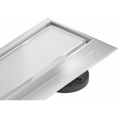 Mexen Flat MGW Linienentwässerung 50 cm, Weißglas - 1027050-15
