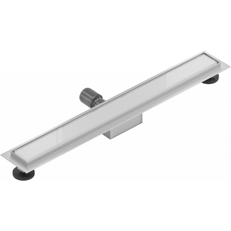 Mexen Flat MGW Linienablauf 70 cm, Weißglas - 1027070-15