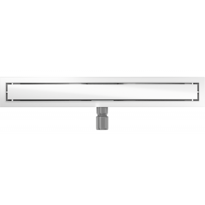 Mexen Flat MGW Linienablauf 70 cm, Weißglas - 1027070-15