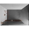 Mexen Kioto+ L Duschwand mit Regal Walk-in 70 x 200 cm, Streifen, Roségold - 800-070-123-60-09