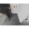 Mexen Kioto+ L Duschwand mit Regal Walk-in 120 x 200 cm, Streifen, Roségold - 800-120-123-60-09
