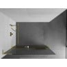Mexen Kioto+ L Duschwand mit Ablage Walk-in 100 x 200 cm, Streifen, Gold - 800-100-123-50-09