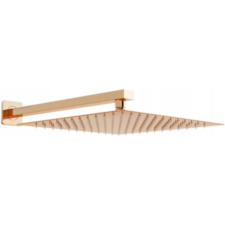 Mexen Slim Regenduschkopf 25 x 25 cm mit Duscharm, Roségold - 79125112-60
