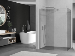 Mexen Kioto Duschwand Walk-in 80 x 70 cm, transparent, Chrom - 800-080-202-01-00-070