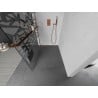 Mexen Kioto+ L Duschwand mit Ablage Walk-in 90 x 200 cm, weißes Muster, Roségold - 800-090-123-60-85