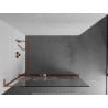Mexen Kioto+ L Duschwand mit Regal Walk-in 110 x 200 cm, weißes Muster, Roségold - 800-110-123-60-85