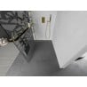 Mexen Kioto+ L Duschwand mit Ablage Walk-in 100 x 200 cm, weißes Muster, gold - 800-100-123-50-85