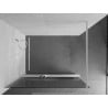 Mexen Kioto+ Duschwand mit Ablage Walk-in 100 x 200 cm, Streifen, weiß - 800-100-121-20-09
