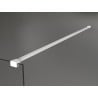 Mexen Kioto+ Duschwand mit Regal Walk-in 130 x 200 cm, Streifen, weiß - 800-130-121-20-09