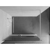Mexen Kioto+ Duschwand mit Ablage Walk-in 140 x 200 cm, Streifen, Weiß - 800-140-121-20-09