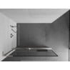 Mexen Kioto+ L Duschwand mit Ablage Walk-in 60 x 200 cm, schwarzer Rahmen, gebürsteter Nickel - 800-060-123-97-70
